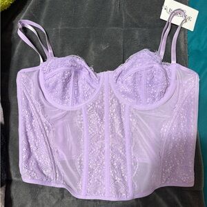 Amazon Lilac Lace Tank Top